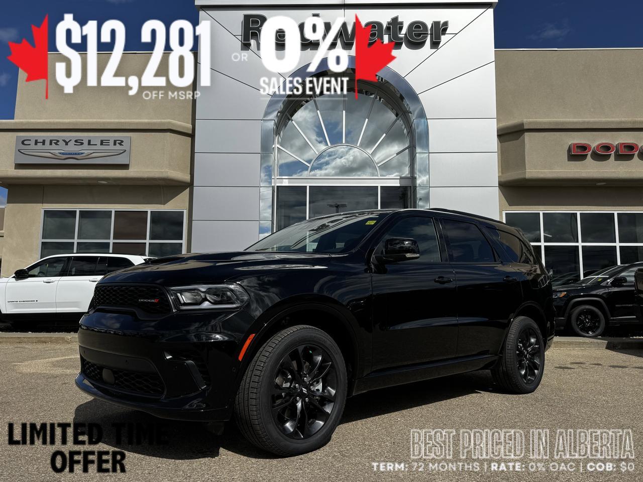 2025 Dodge Durango GT Plus AWD SUV | V6 | Leather | 6 Passenger | Blacktop Pkg | Heated Vented Seats