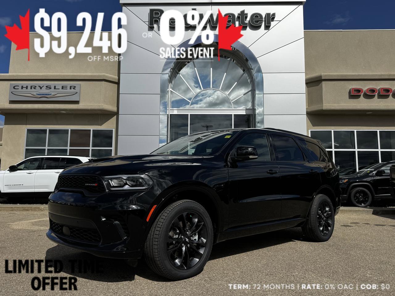 2025 Dodge Durango GT Plus AWD SUV | V6 | Leather | 6 Passenger | Blacktop Pkg | Heated Vented Seats Redwater AB