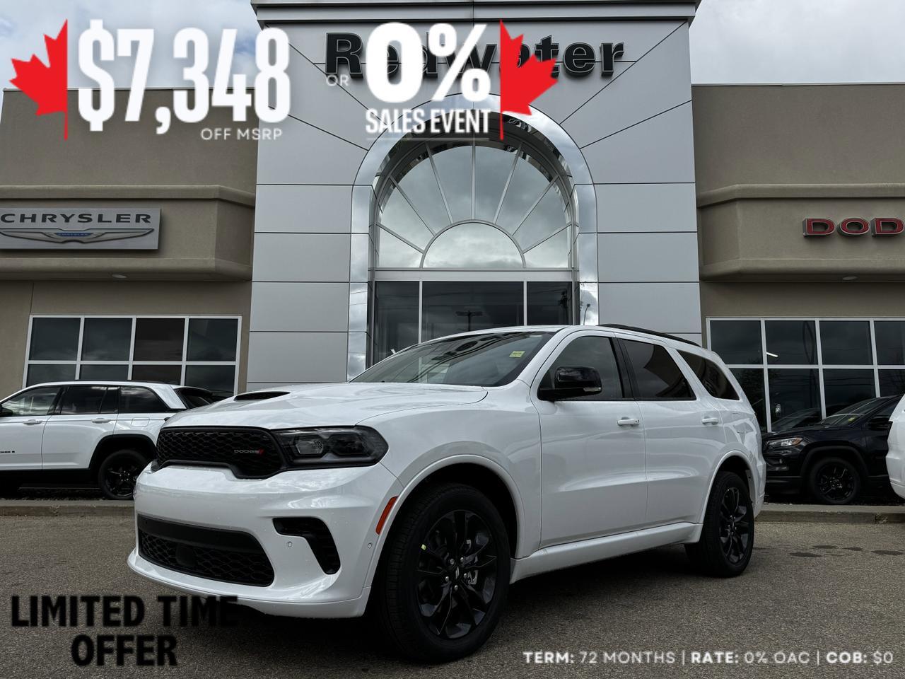 2025 Dodge Durango GT Plus AWD SUV | V6 | Leather | Blacktop Pkg | Heated Vented Seats | Power Liftgate