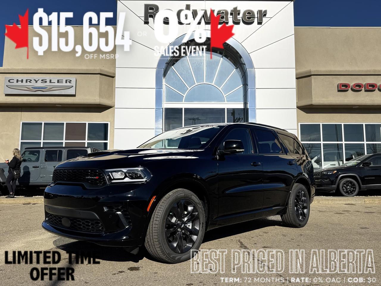 2025 Dodge Durango RT AWD SUV | HEMI V8 | Blacktop Package | 6 Passenger | Leather | NAV | Heated Vented Seats