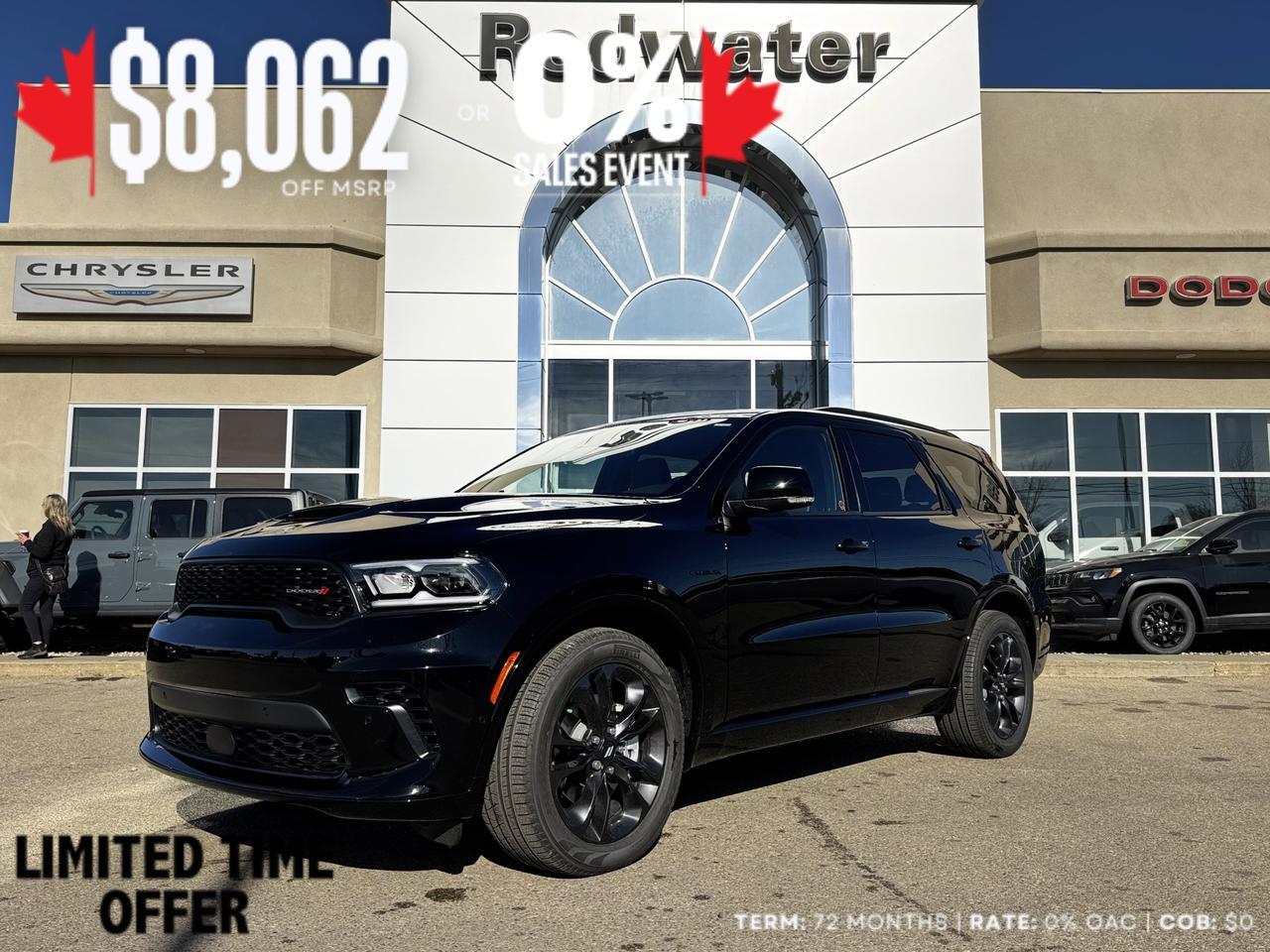 2025 Dodge Durango RT AWD SUV | HEMI V8 | Blacktop Package | 6 Passenger | Leather | NAV | Heated Vented Seats