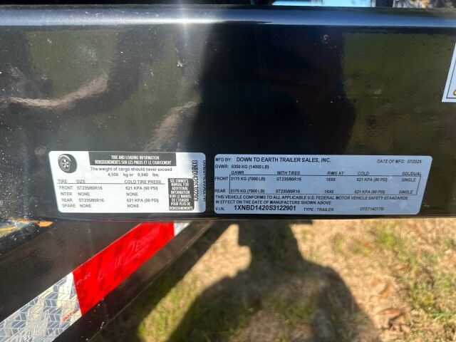 2025 Down 2 Earth 7x14 Dump Trailer 2' sides  Monroe GA
