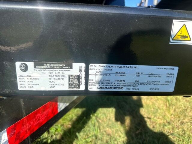 2025 Down 2 Earth 7x14 Dump Trailer 4' sides  Monroe GA