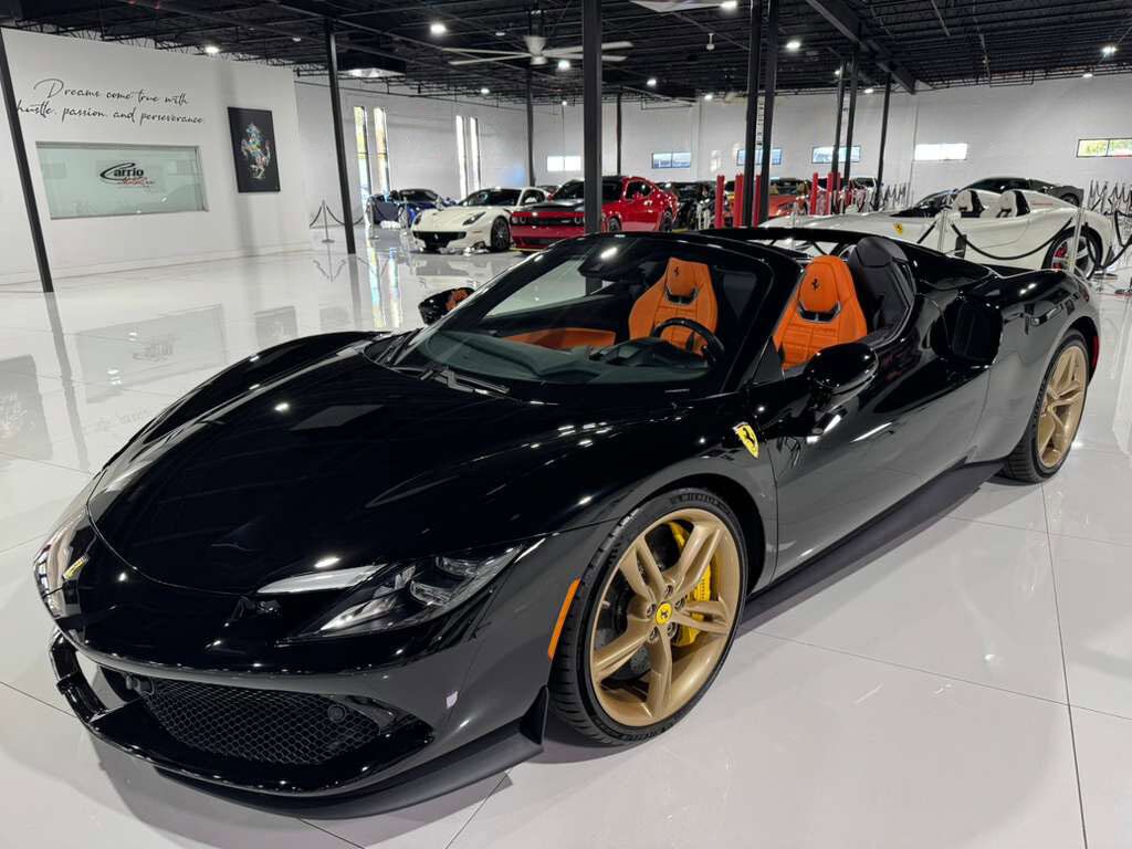 2025 Ferrari 296 GTS Nero B/B paint,Extra-Range interior,Daytona seats,surround view,JBL audio AND MUCH MUCH MORE!!