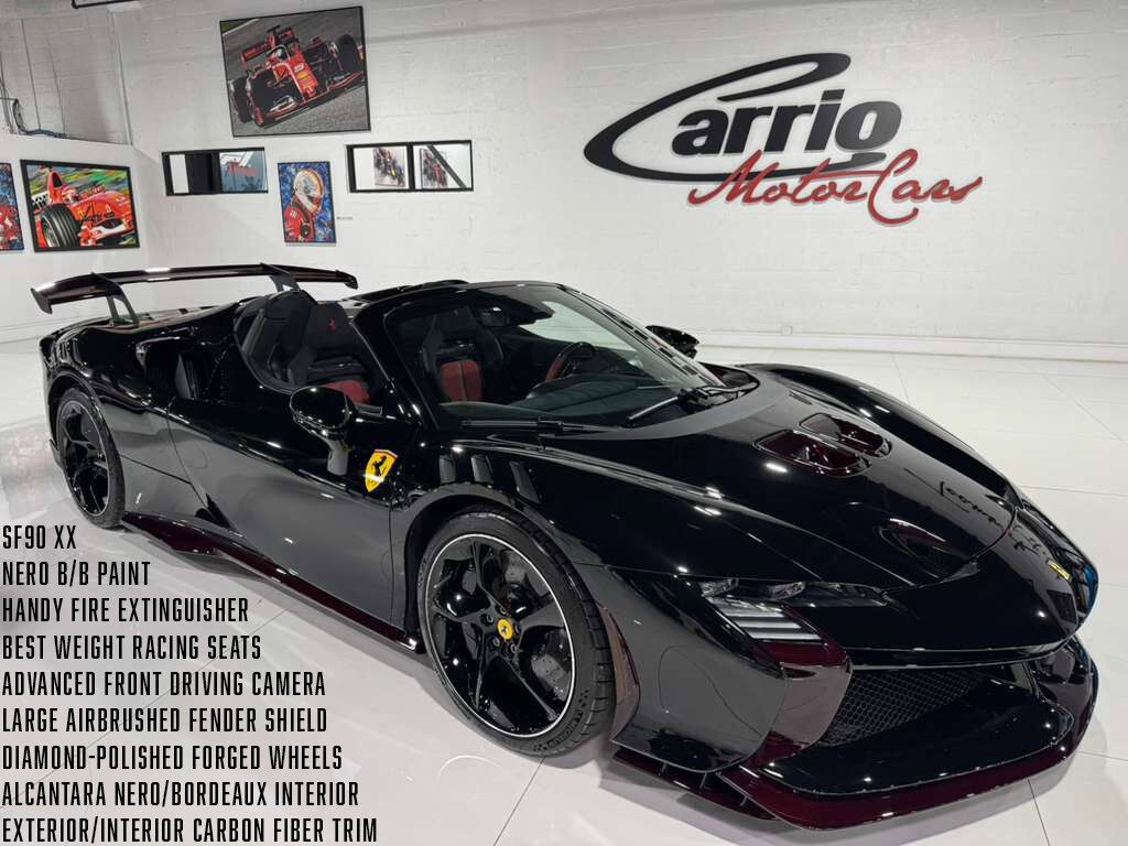 2025 Ferrari SF90 XX Spider Nero B/B paint,best weight racing seats,forged wheels,front camera,carbon galore & MUCH MORE!