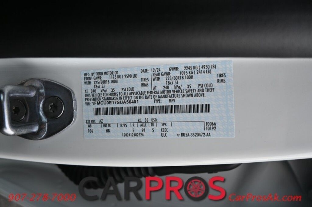 2025 Ford Escape Hybrid - 2.5L - Plug In Hybrid - Heated Seats - Keyless Entry - Power Windows & Door Locks - Navigation - Bluetooth - Push To Start - Remote Start - Blind Spot Monitoring Anchorage AK