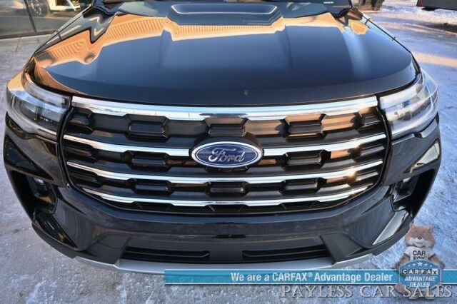 2025 Ford Explorer Active / 4X4 / Auto Start / Comfort Pkg / Power & Heated Leather Seats / Heated Steering / Sunroof / Adaptive Cruise / Lane Depart & Blind Spot / Apple CarPlay & Android Auto / 3rd Row / Seats 7 / Tow Pkg / 1-Owner Anchorage AK