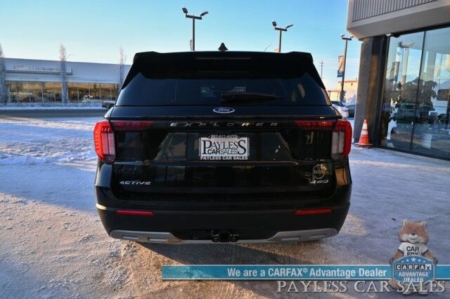 2025 Ford Explorer Active / 4X4 / Auto Start / Power & Heated Leather Seats / Heated Steering Wheel / Adaptive Cruise Control / Lane Departure & Blind Spot Alert / Apple CarPlay & Android Auto / 3rd Row / Seats 7 / Tow Pkg / 1-Owner Anchorage AK