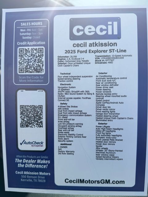 2025 Ford Explorer ST-Line Kerrville TX