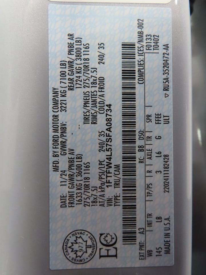 2025 Ford F-150 4x4 SuperCrew Tremor Fond du Lac WI