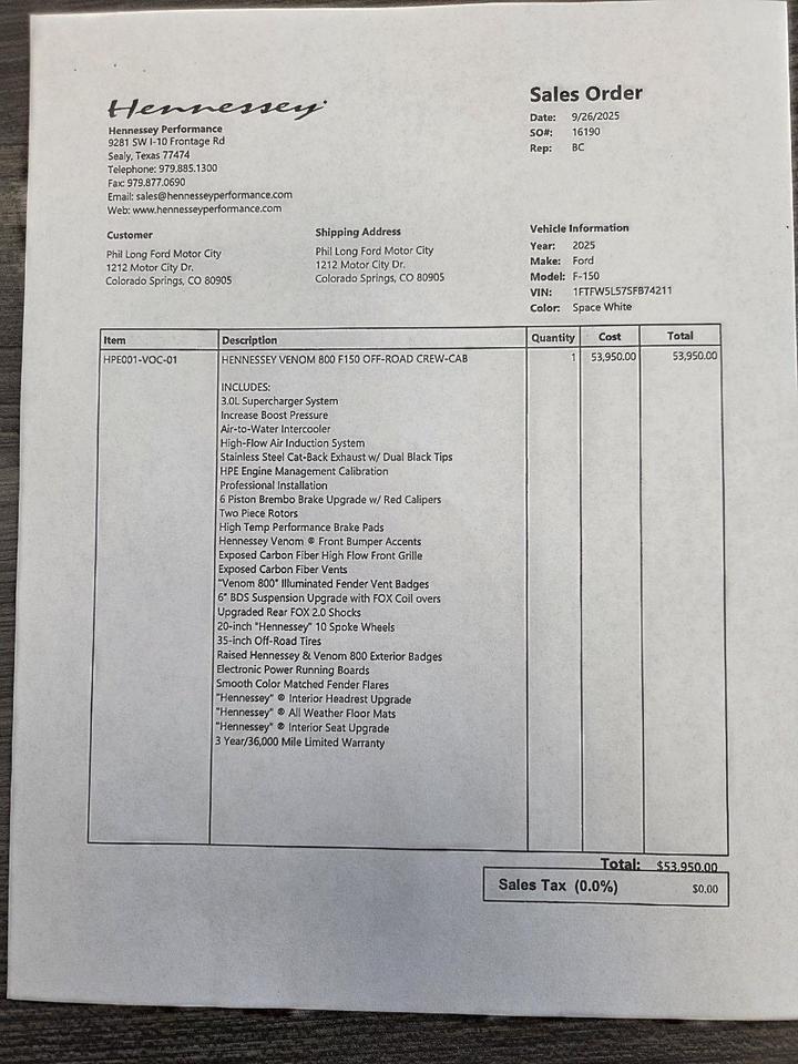 2025 Ford F-150 HENNESSEY LARIAT Parker CO