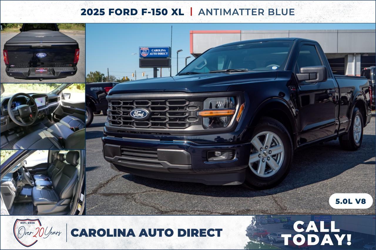 2025 Ford F-150 XL / Antimatter Blue / 5.0L V8 / Leather Seating