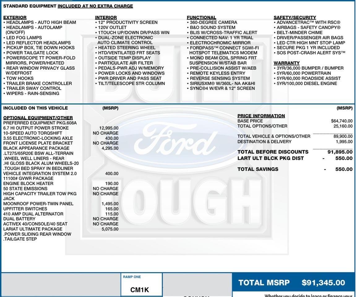 2025 Ford F-250SD LARIAT 4X4 / ROCKY RIDGE / HO DIESEL / Ultimate Package! Lincolnton NC