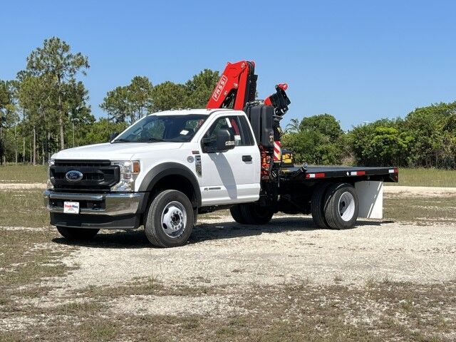 2025 Ford F-600XL Steel Flatbed Truck with FASSI F85 Active Knuckle Boom Crane Homestead FL