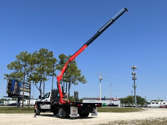 2025 Ford F-600XL Steel Flatbed Truck with FASSI F85 Active Knuckle Boom Crane