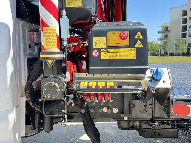 2025 Ford F-600XL Steel Flatbed Truck with FASSI F85 Active Knuckle Boom Crane Homestead FL