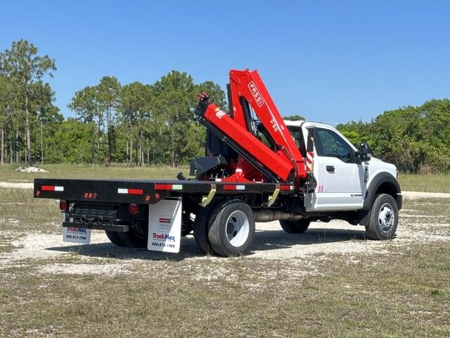 2025 Ford F-600XL Steel Flatbed Truck with FASSI F85 Active Knuckle Boom Crane Homestead FL