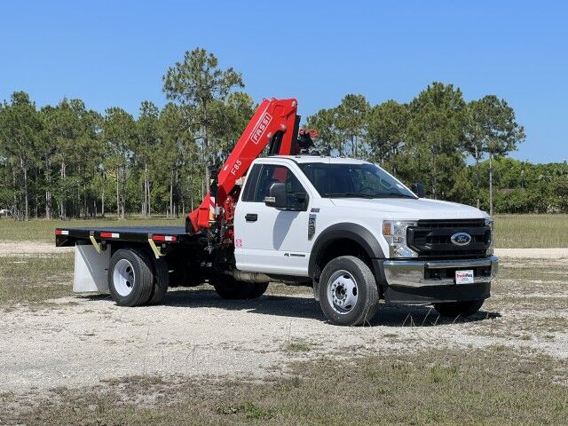 2025 Ford F-600XL Steel Flatbed Truck with FASSI F85 Active Knuckle Boom Crane Homestead FL