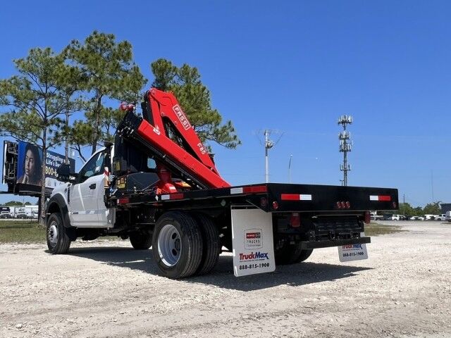 2025 Ford F-600XL Steel Flatbed Truck with FASSI F85 Active Knuckle Boom Crane Homestead FL