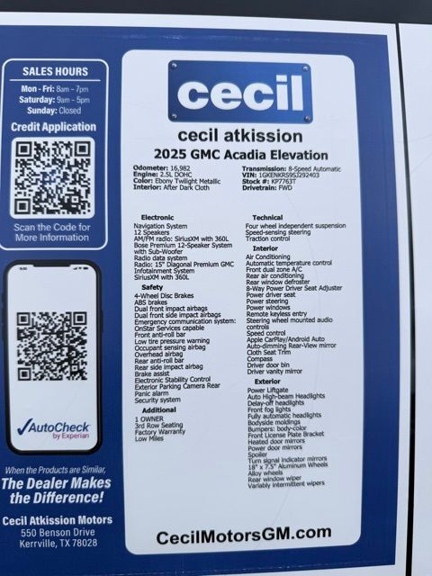 2025 GMC Acadia Elevation Kerrville TX