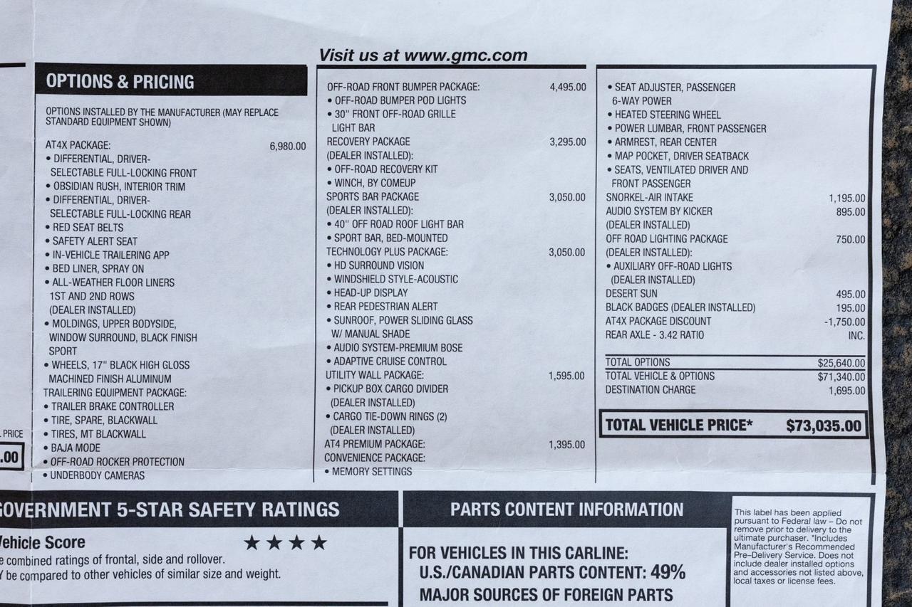 2025 GMC Canyon AT4X Crew Cab 4WD Highly Optioned $73k MSRP Scottsdale AZ