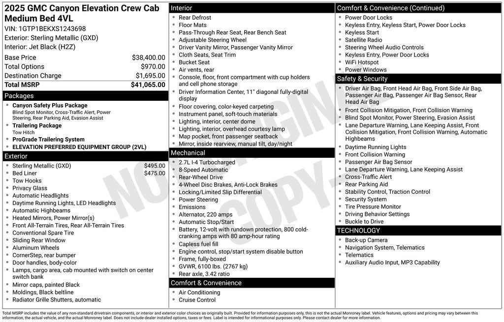 2025 GMC Canyon Elevation
