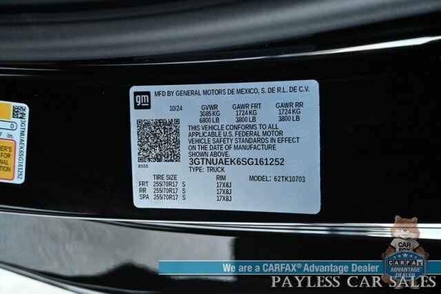 2025 GMC Sierra 1500 PRO / 4X4 / Single Cab / Power Drivers Seat / Lane Departure & Forward Collision Alert / Apple CarPlay & Android Auto / Keyless Entry & Start / Block Heater / Tow Pkg / 26 Inch Wheels / Only 1K Miles / 1-Owner Anchorage AK