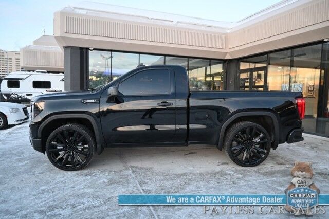 2025 GMC Sierra 1500 PRO / 4X4 / Single Cab / Power Drivers Seat / Lane Departure & Forward Collision Alert / Apple CarPlay & Android Auto / Keyless Entry & Start / Block Heater / Tow Pkg / 26 Inch Wheels / Only 1K Miles / 1-Owner Anchorage AK