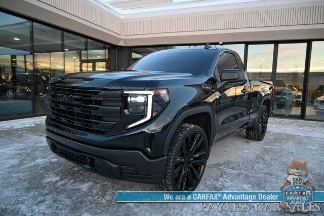 2025 GMC Sierra 1500 PRO / 4X4 / Single Cab / Power Drivers Seat / Lane Departure & Forward Collision Alert / Apple CarPlay & Android Auto / Keyless Entry & Start / Block Heater / Tow Pkg / 26 Inch Wheels / Only 1K Miles / 1-Owner Anchorage AK