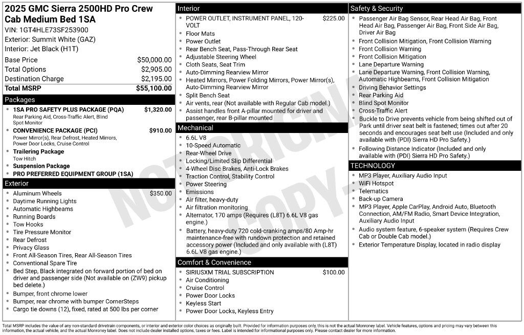 2025 GMC Sierra 2500HD Pro