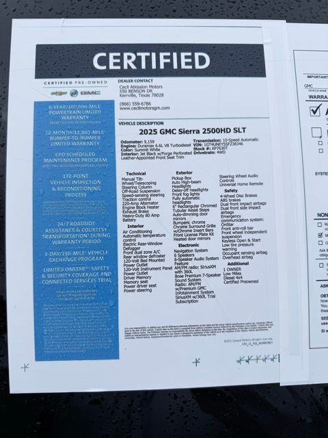 2025 GMC Sierra 2500HD SLT Kerrville TX