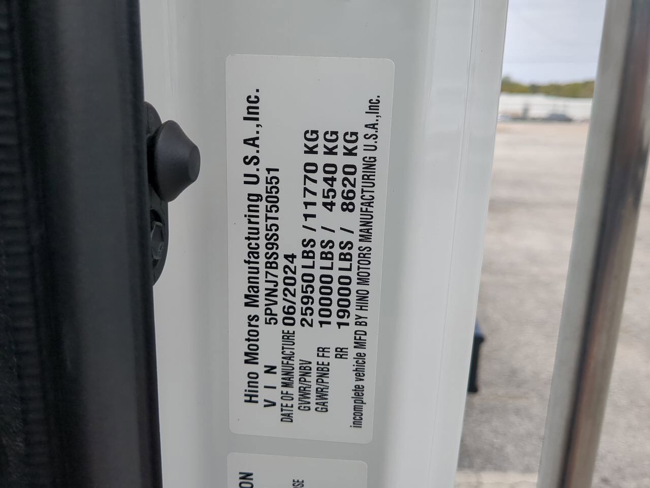 2025 Hino Incomplete Vehicle Winder GA