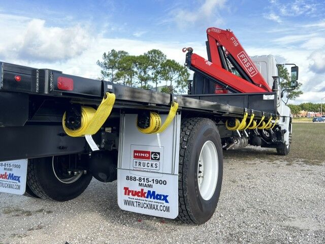 2025 Hino L6 22' BABCO Steel Flatbed Truck with Fassi F115 Knuckle Boom Crane Homestead FL