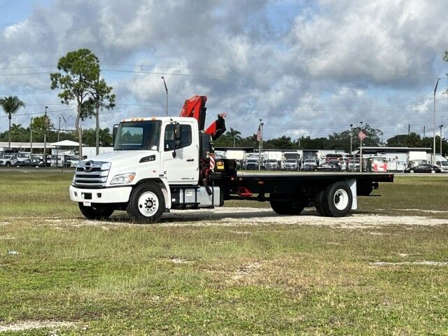 2025 Hino L6 22&apos; BABCO Steel Flatbed Truck with Fassi F115 Knuckle Boom Crane Homestead FL
