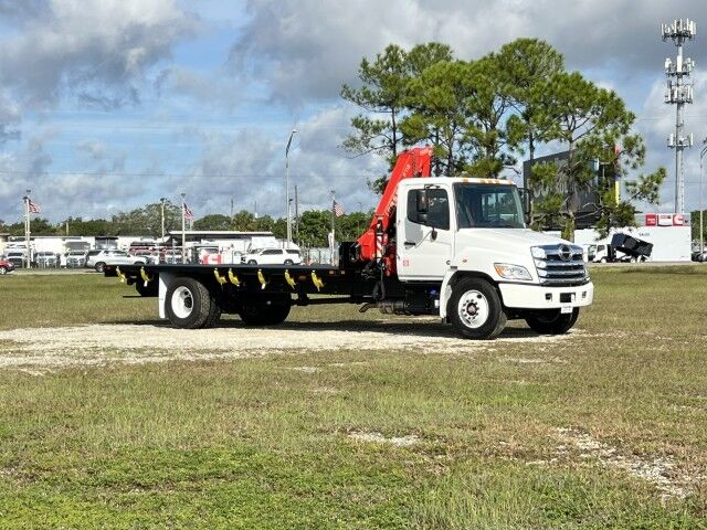 2025 Hino L6 22&apos; BABCO Steel Flatbed Truck with Fassi F115 Knuckle Boom Crane