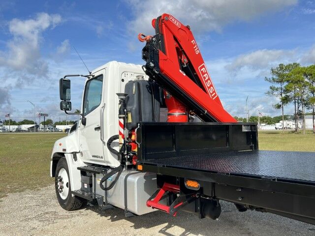 2025 Hino L6 22&apos; BABCO Steel Flatbed Truck with Fassi F115 Knuckle Boom Crane Homestead FL