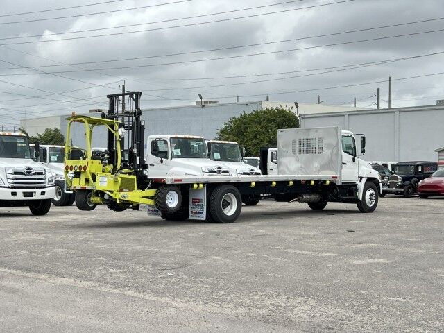 2025 Hino L6 24' BABCO Aluminum Flatbed Truck with 4K Donkey Truck Mounted Fork Lift