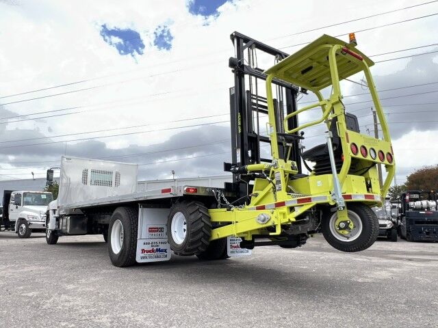 2025 Hino L6 24&apos; BABCO Aluminum Flatbed Truck with 4K Donkey Truck Mounted Fork Lift Homestead FL