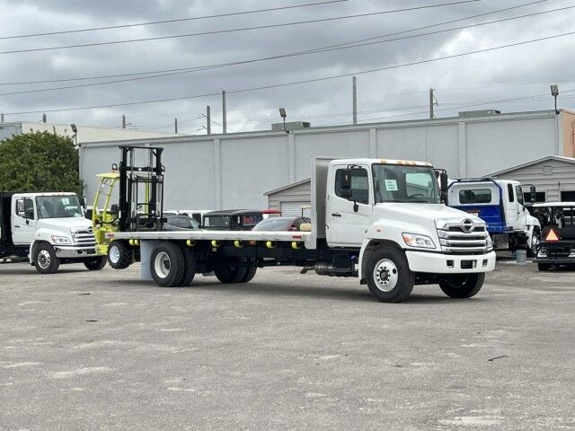 2025 Hino L6 24' BABCO Aluminum Flatbed Truck with 4K Donkey Truck Mounted Fork Lift