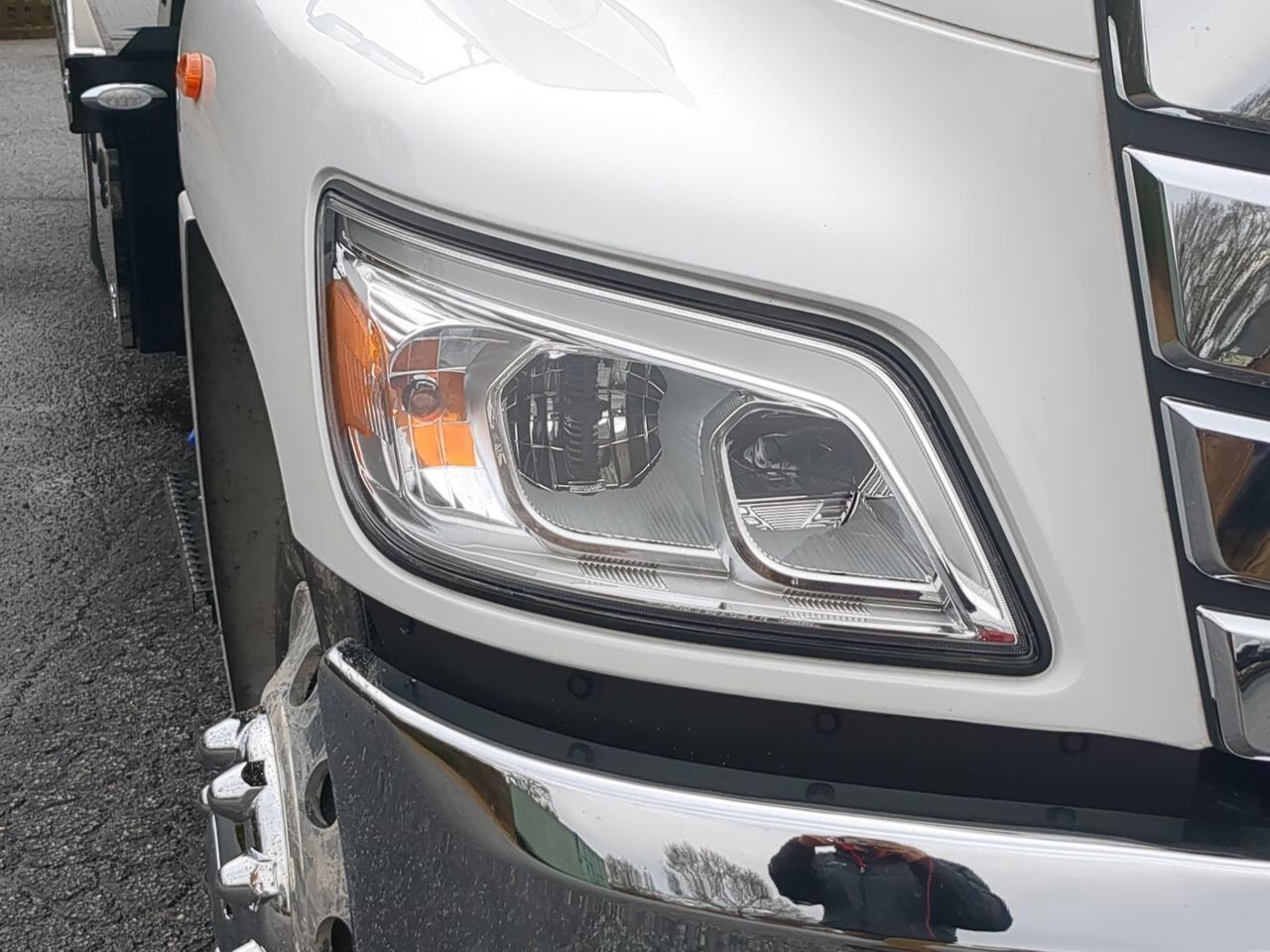 2025 Hino L6 Extended Cab equipped with Chevron 21.5ft LCG Rollback Body Winder GA