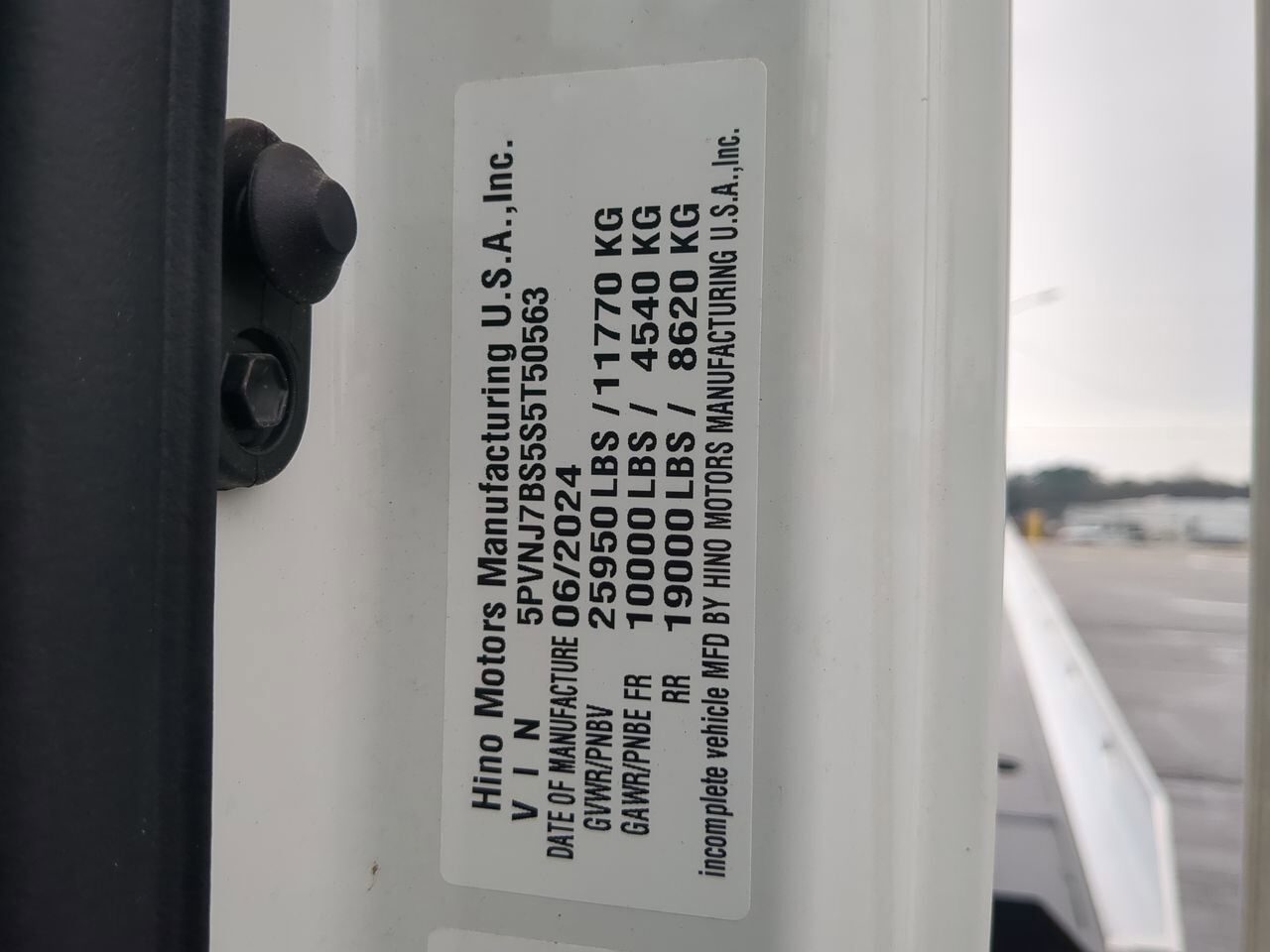 2025 Hino L6 Extended Cab equipped with Chevron 21.5ft LCG Rollback Body Winder GA