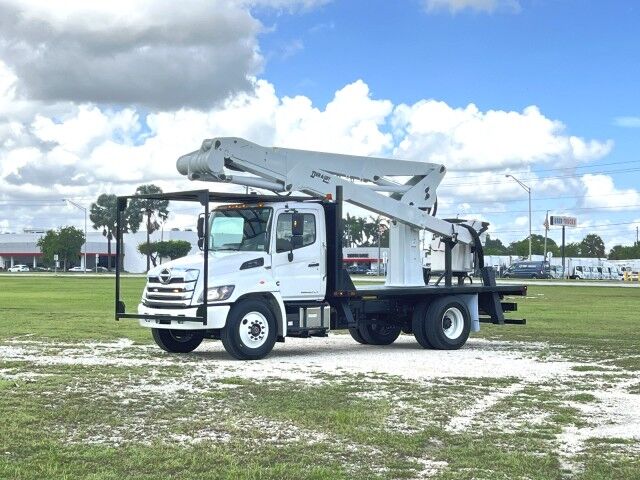 2025 Hino L7 20' BABCO Steel Flatbed Truck with Dur-A-Lift DLT2-60DP, 67' Wor