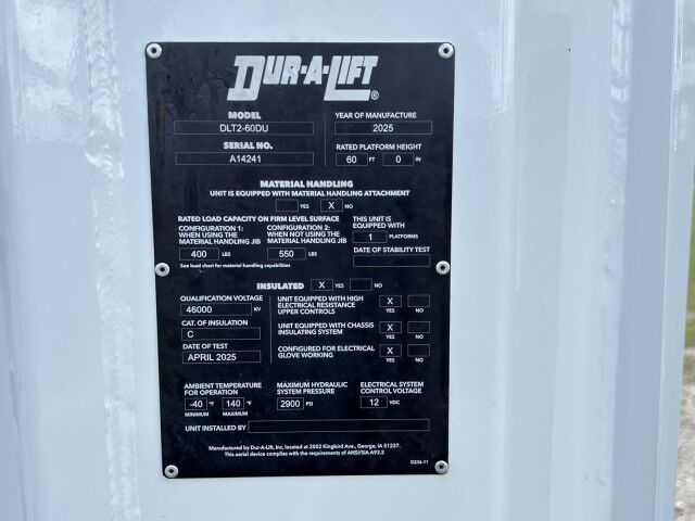 2025 Hino L7 20' BABCO Steel Flatbed Truck with Dur-A-Lift DLT2-60DP, 67' Wor Homestead FL