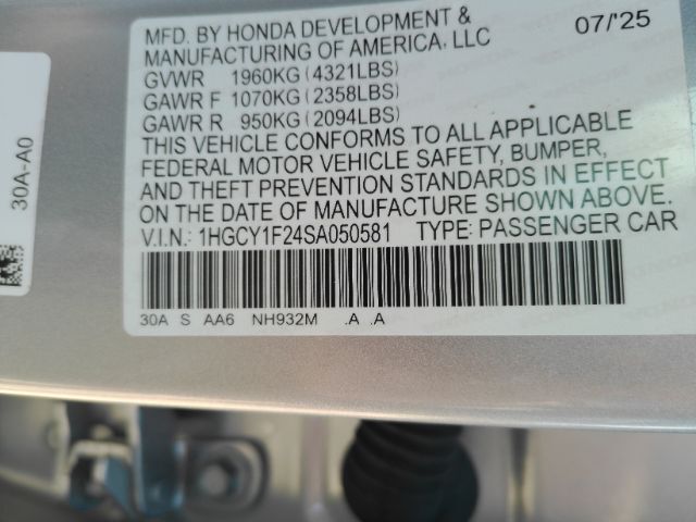 2025 Honda Accord Sedan LX Plano TX