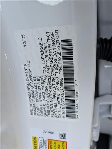 2025 Honda Accord Sedan LX Roseville CA