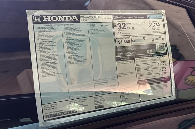2025 Honda Accord Sedan SE Oakland CA