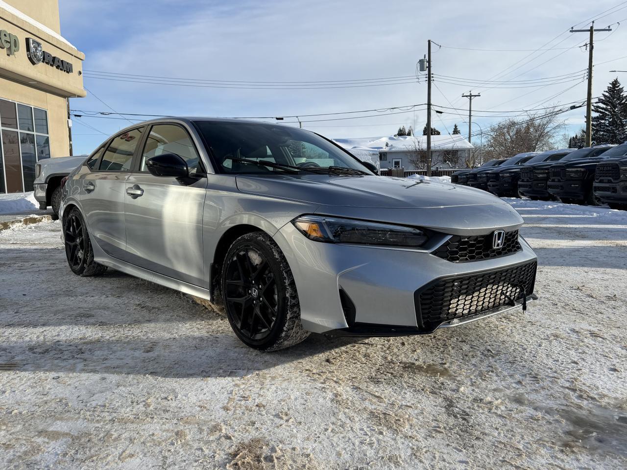 2025 Honda Civic Sedan Hybrid Sport | Prem Cloth | Heated Seats | Low Km | Sun Roof | Active Drive Modes Redwater AB