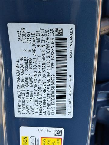 2025 Honda Civic Sedan Hybrid Sport Roseville CA