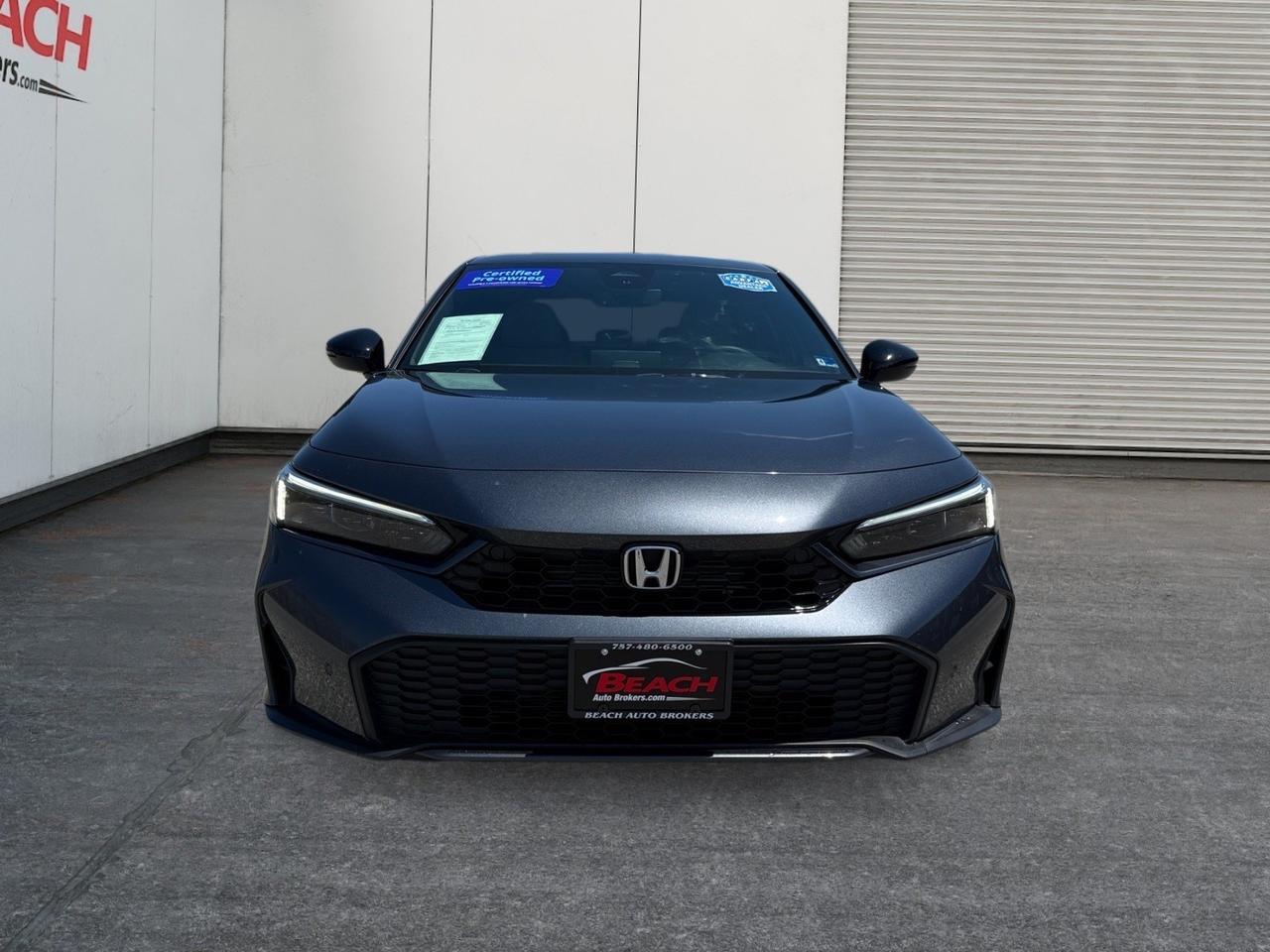 2025 Honda Civic Sedan Hybrid Sport Touring, SUNROOF, APPLE CARPLAY/ANDROID AUTO, BACKUP CAMERA, BLIND SPOT ALERT, BOSE SPEAKERS, POWER SEATS, ALL WEATHER FLOOR MATS, LOW MILES, CLEAN CARFAX, ONLY 1 OWNER! Norfolk VA