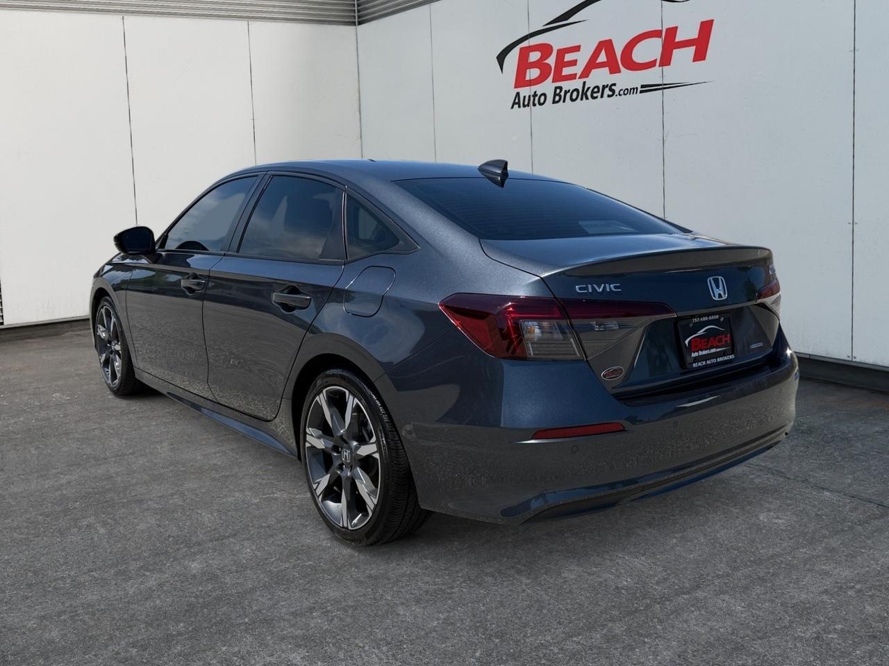 2025 Honda Civic Sedan Hybrid Sport Touring, SUNROOF, APPLE CARPLAY/ANDROID AUTO, BACKUP CAMERA, BLIND SPOT ALERT, BOSE SPEAKERS, POWER SEATS, ALL WEATHER FLOOR MATS, LOW MILES, CLEAN CARFAX, ONLY 1 OWNER! Norfolk VA